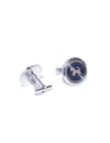 YouBella Jewellery Valentine Gifts for Men Latest Stylish Horse Silver Blue Formal Cuff Links Cufflinks Set for Men